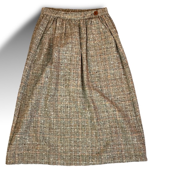 VTG Wool Blend Plaid A Line Skirt | XS - Picture 2 of 11